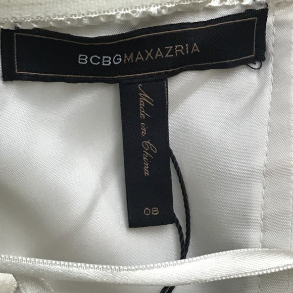 New BCBG Cream Silver Metallic Jacquard  NWT - Picture 5 of 8